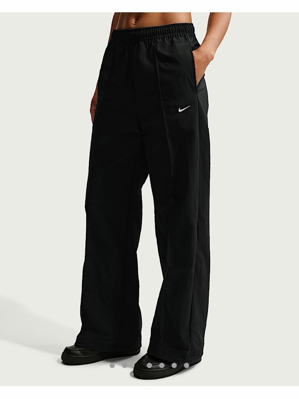 Nike Black Wide-Leg Joggers with Swoosh